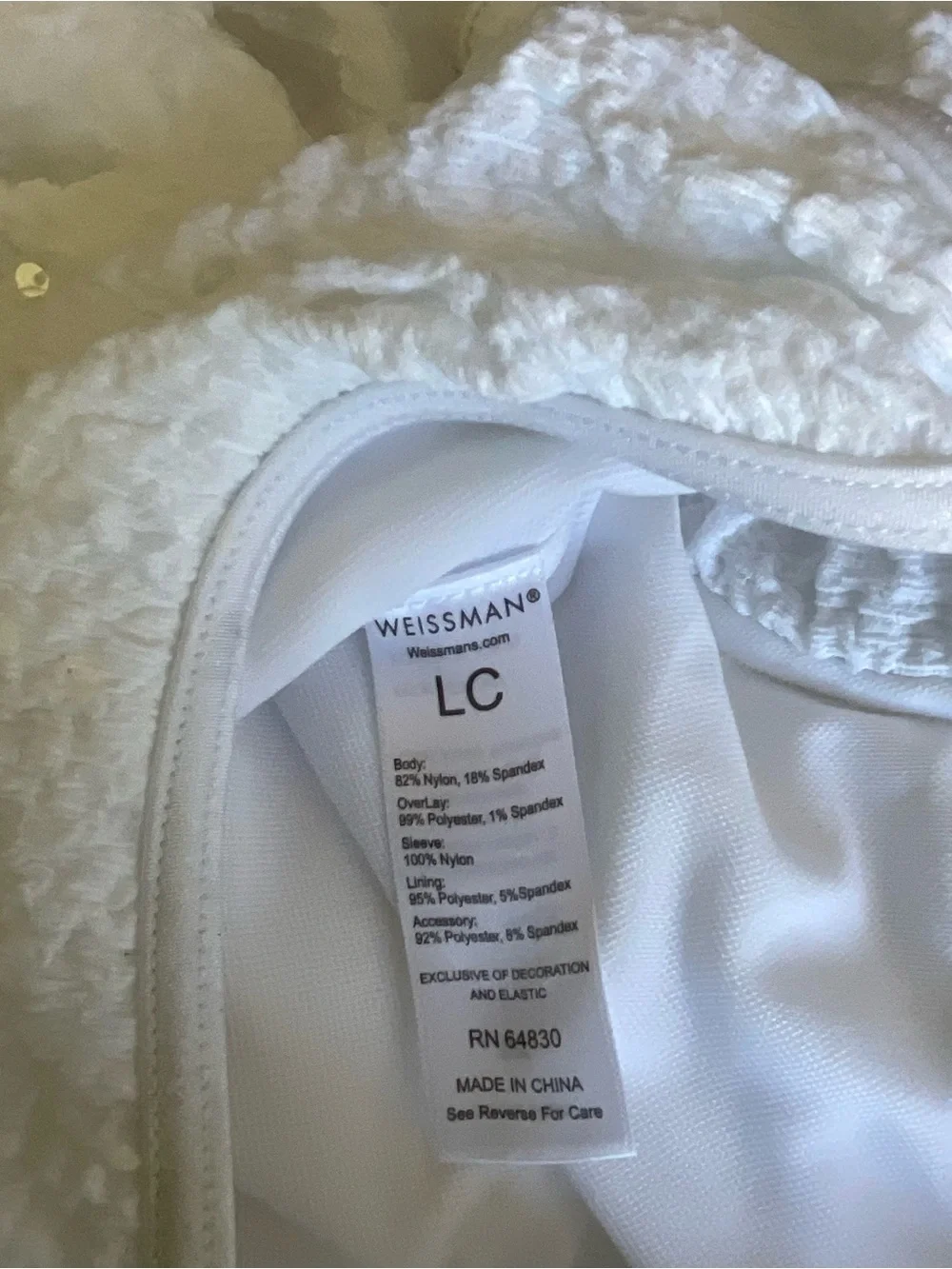 Weissman White Puff-Sleeve Sequin Mini Dress